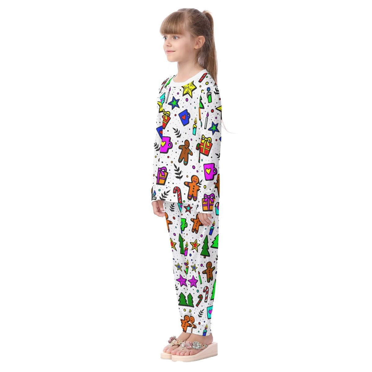 Kid's Christmas Pyjamas - Bright Doodle - Festive Style