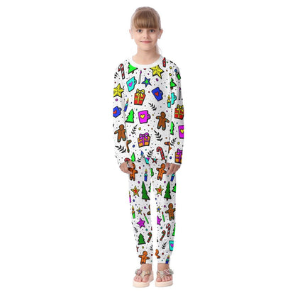 Kid's Christmas Pyjamas - Bright Doodle - Festive Style