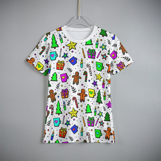 Kid's Christmas T-Shirt - Bright Doodle