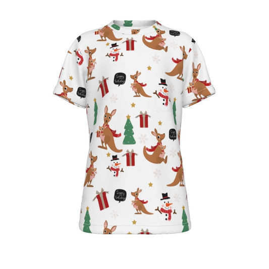 Kid's Christmas T-Shirt - Kangaroos - Festive Style