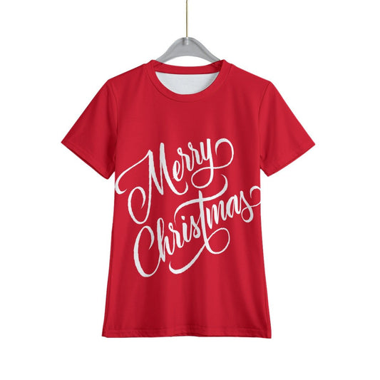 Kid's Christmas T-Shirt - Merry Christmas - Red - Festive Style