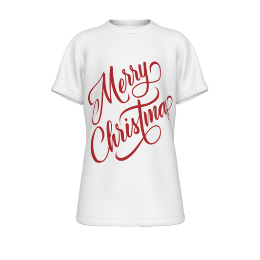 Kid's Christmas T-Shirt - Merry Christmas - White - Festive Style
