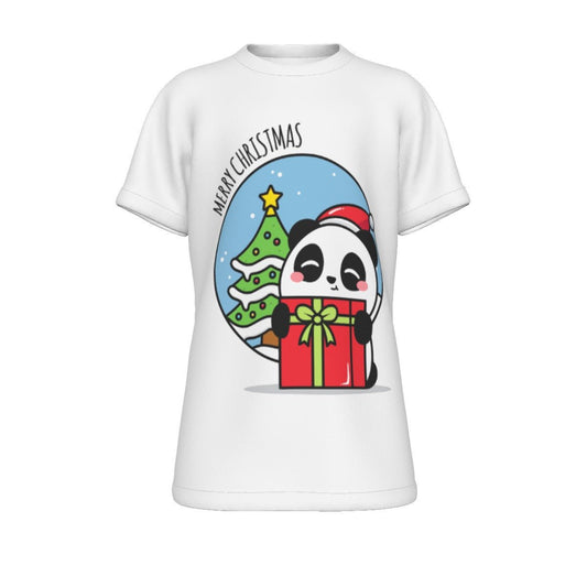 Kid's Christmas T-Shirt - Merry Panda - Festive Style