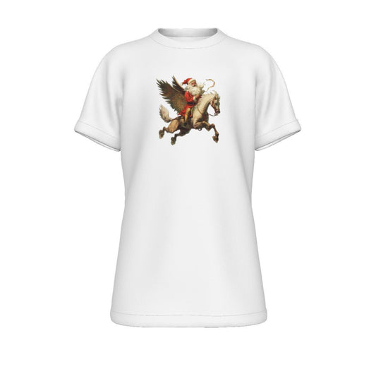 Kid's Christmas T-Shirt - Santa Riding Pegasus - Festive Style