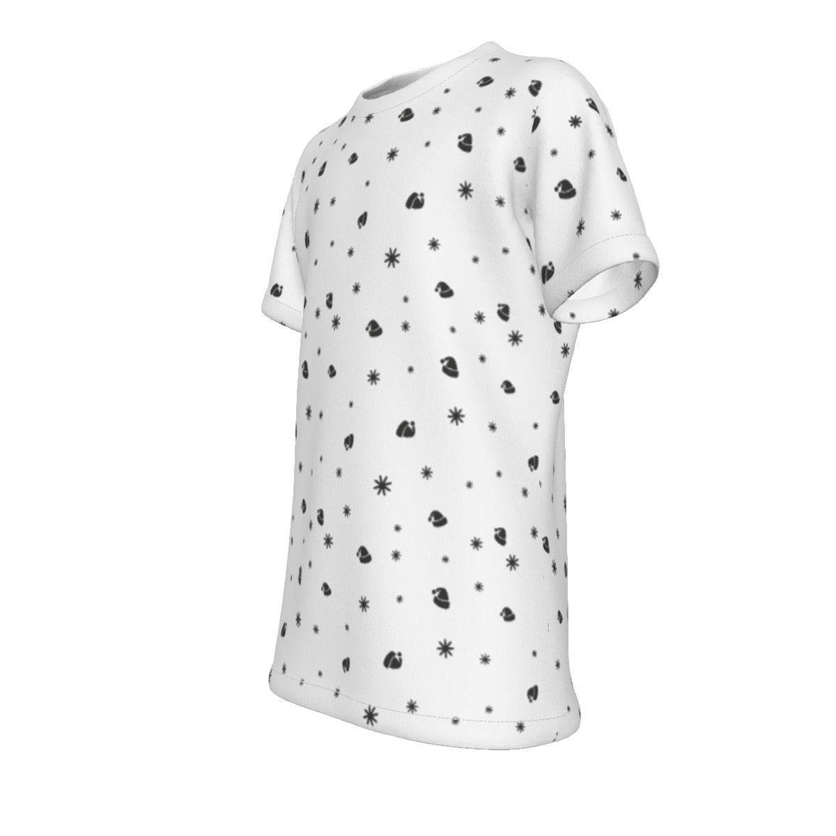 Kid's Christmas T-Shirt - Snowflakes and Hats - Festive Style
