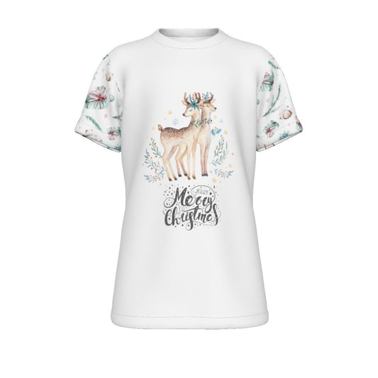 Kid's Christmas T-Shirt - Two Deers - Festive Style