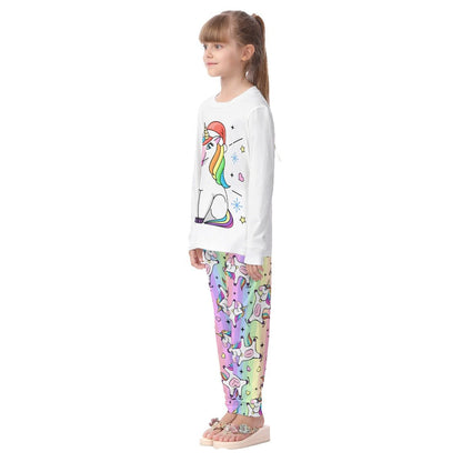 Kids Christmas Unicorn Pyjama Set 3 - Festive Style