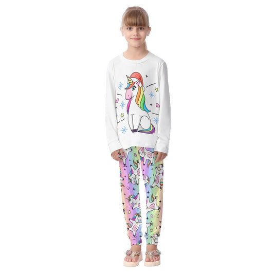 Kids Christmas Unicorn Pyjama Set 3 - Festive Style