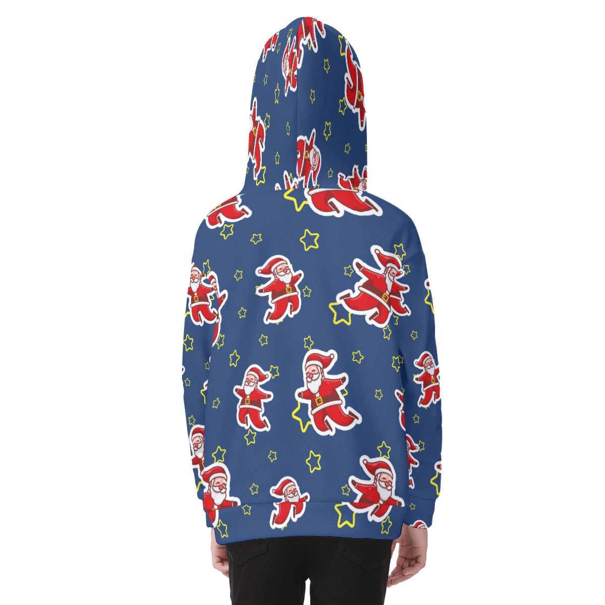 Kid's Fleece Zip Christmas Hoodie - Santa Night Time - Festive Style
