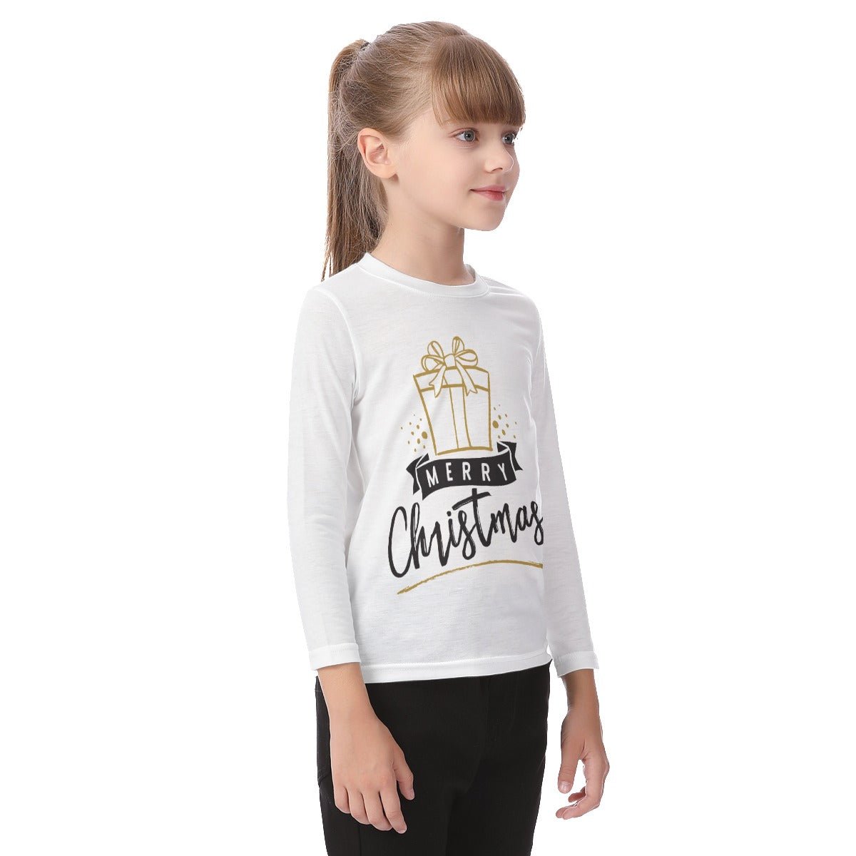 Kid's Long Sleeve Christmas T-shirt - Festive Style