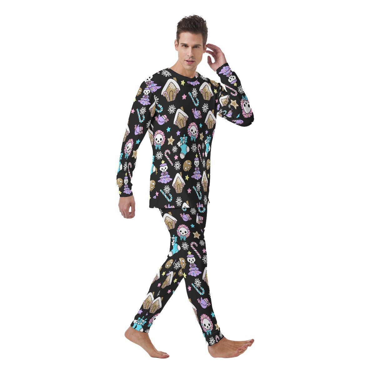 Men's Christmas Pyjamas - Creepy Kawaii - Black - Festive Style