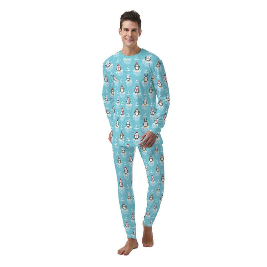 Men's Christmas Pyjamas - Icy Penguins - Festive Style