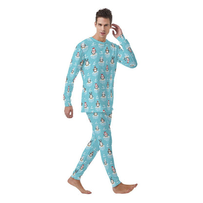 Men's Christmas Pyjamas - Icy Penguins - Festive Style