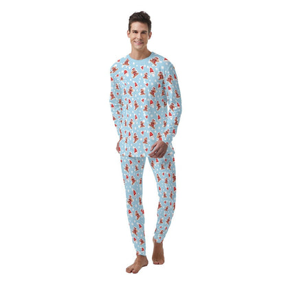 Men's Christmas Pyjamas - Santa Snowboarding - Festive Style