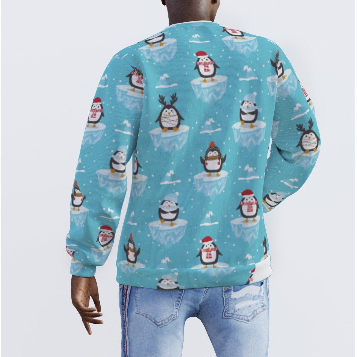 Men's Christmas Sweater - Icy Penguins - Festive Style