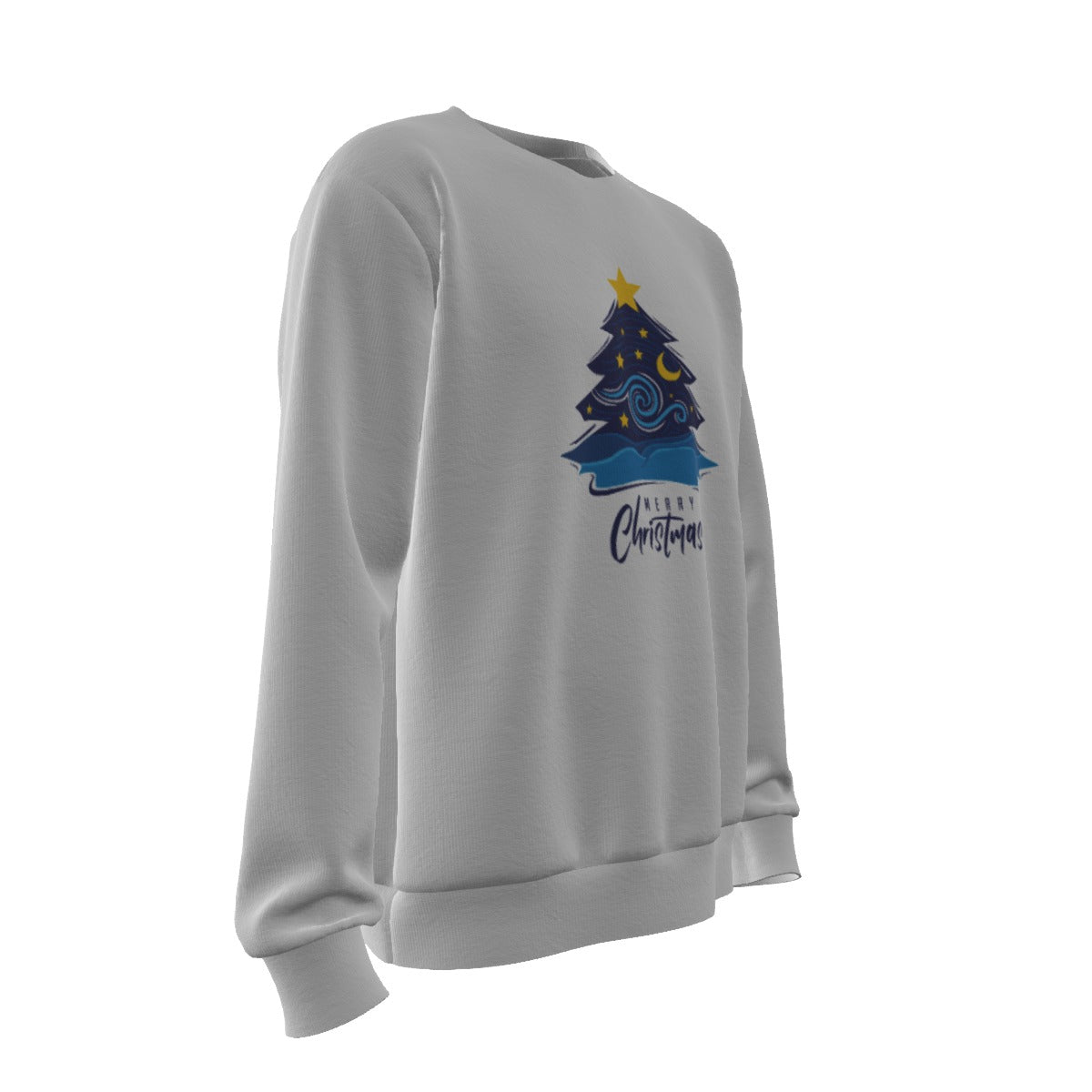 Men's Christmas Sweater - Merry Christmas - Blue Tree - Festive Style