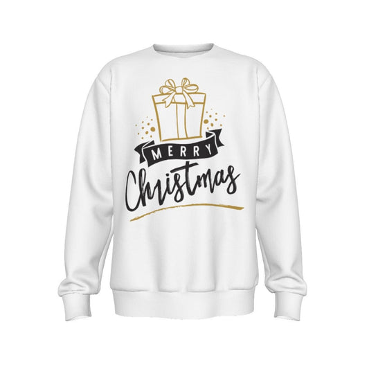 Men's Christmas Sweater - Merry Christmas - Gold Present - Festive Style