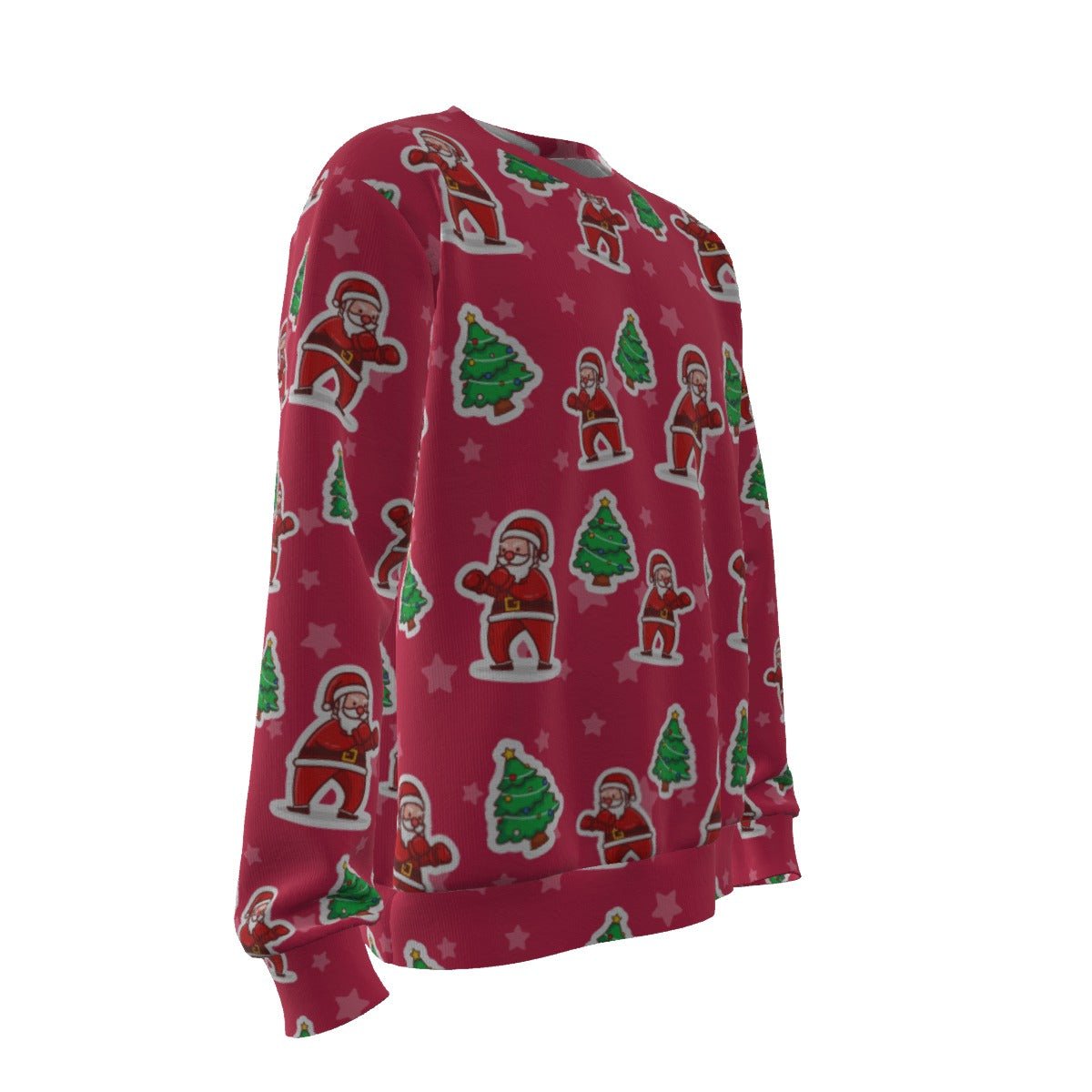 Men's Christmas Sweater - Red Santa Boxing - Festive Style