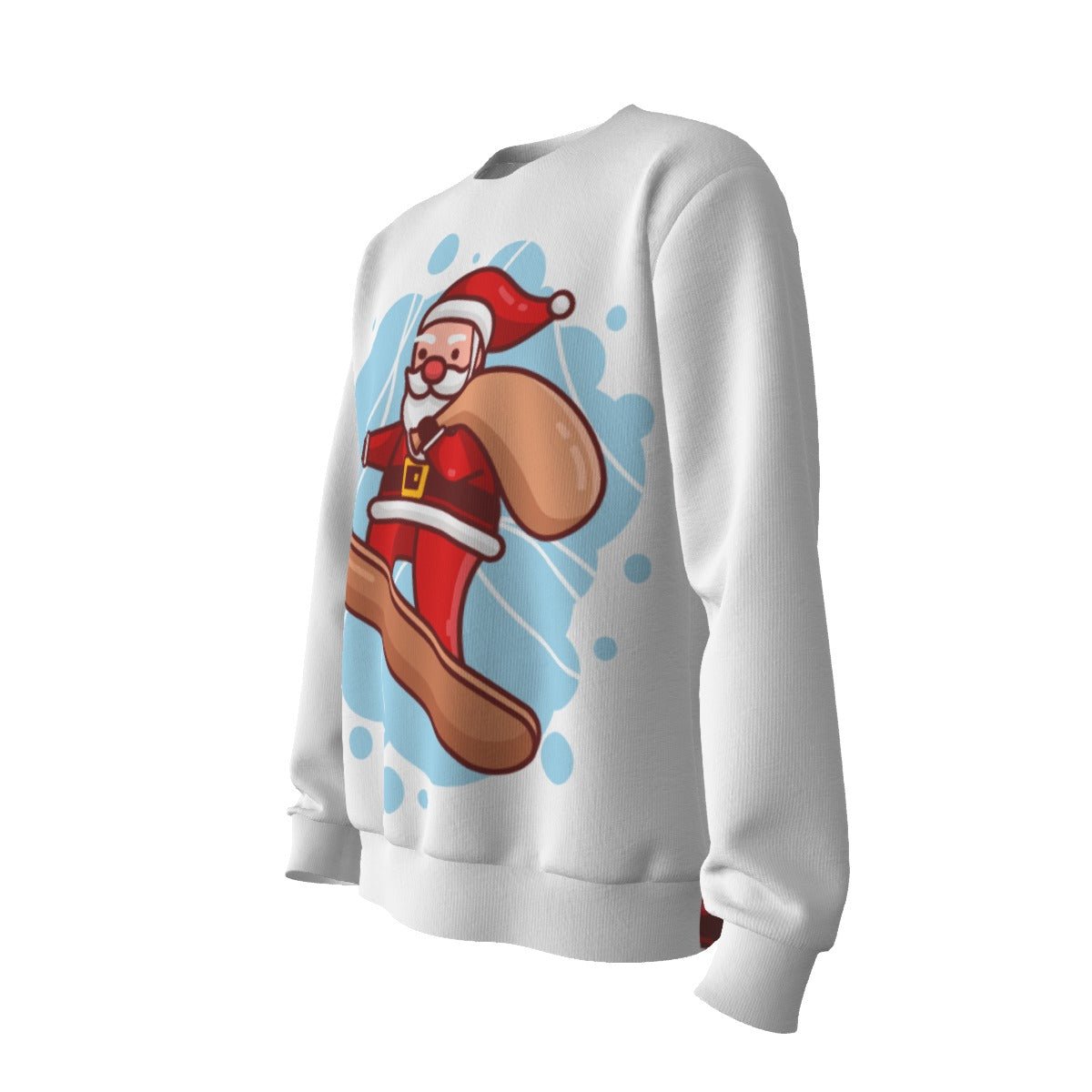 Men's Christmas Sweater - Santa Snowboarder - Festive Style