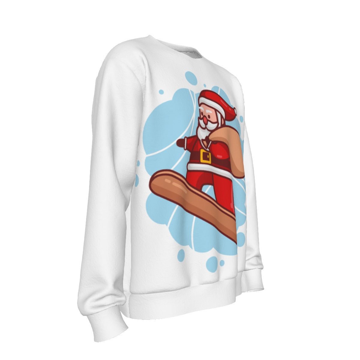Men's Christmas Sweater - Santa Snowboarder - Festive Style