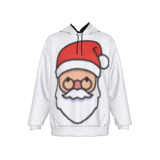 Men's Fleece Christmas Hoodie - Blurred Santa - Festive Style