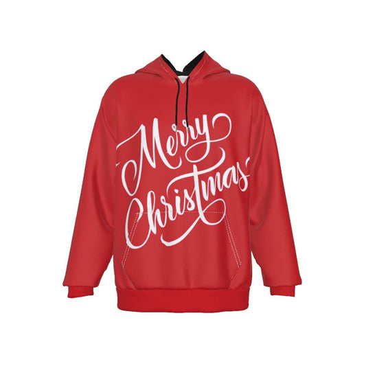 Men's Fleece Christmas Hoodie - Merry Christmas - Red - Festive Style