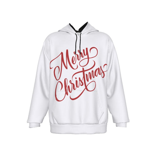 Men's Fleece Christmas Hoodie - Merry Christmas - White - Festive Style
