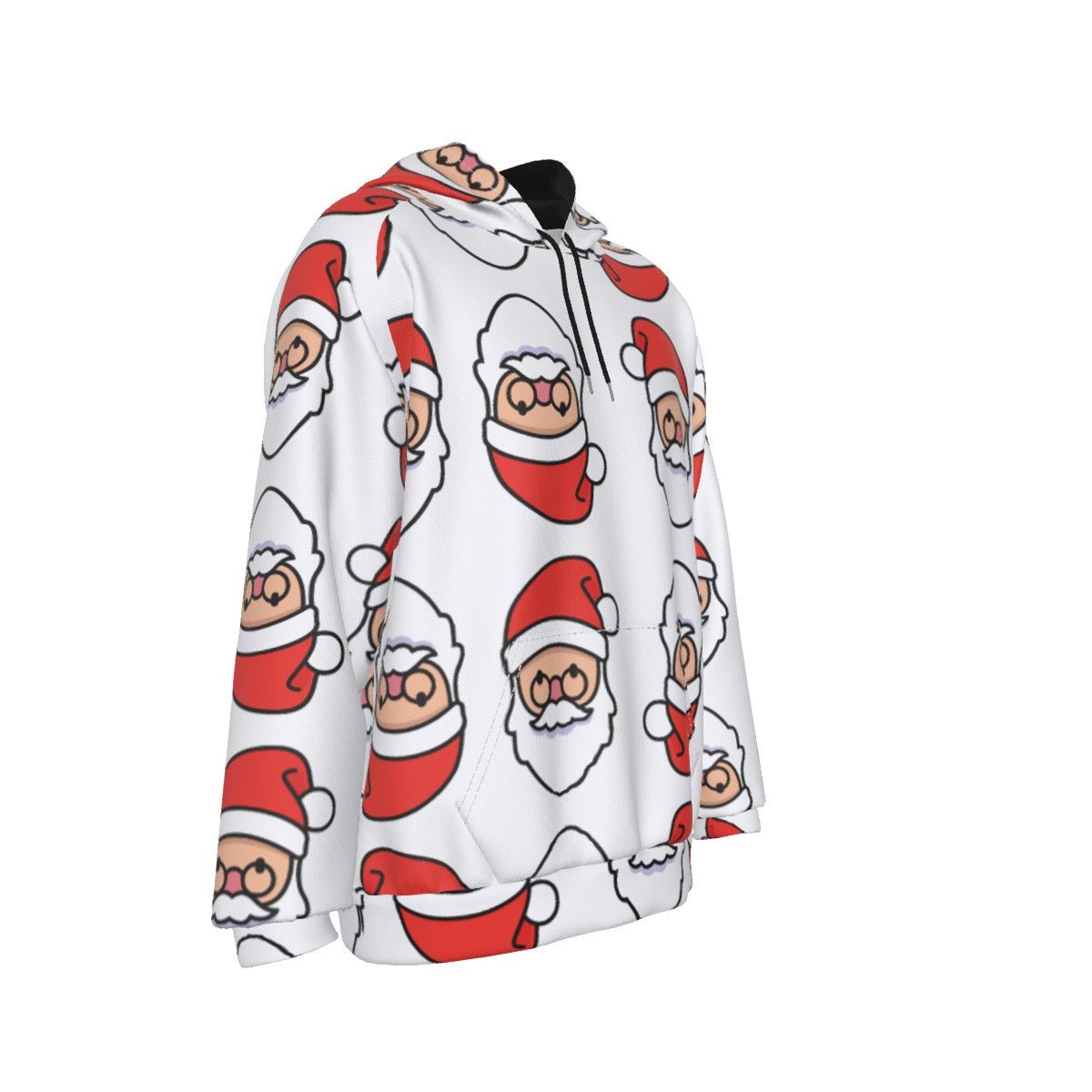 Men's Fleece Christmas Hoodie - Mirrored Santa - Festive Style