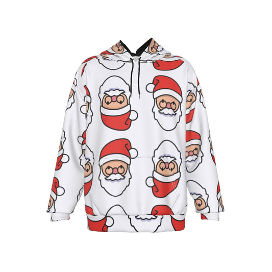 Men's Fleece Christmas Hoodie - Mirrored Santa - Festive Style