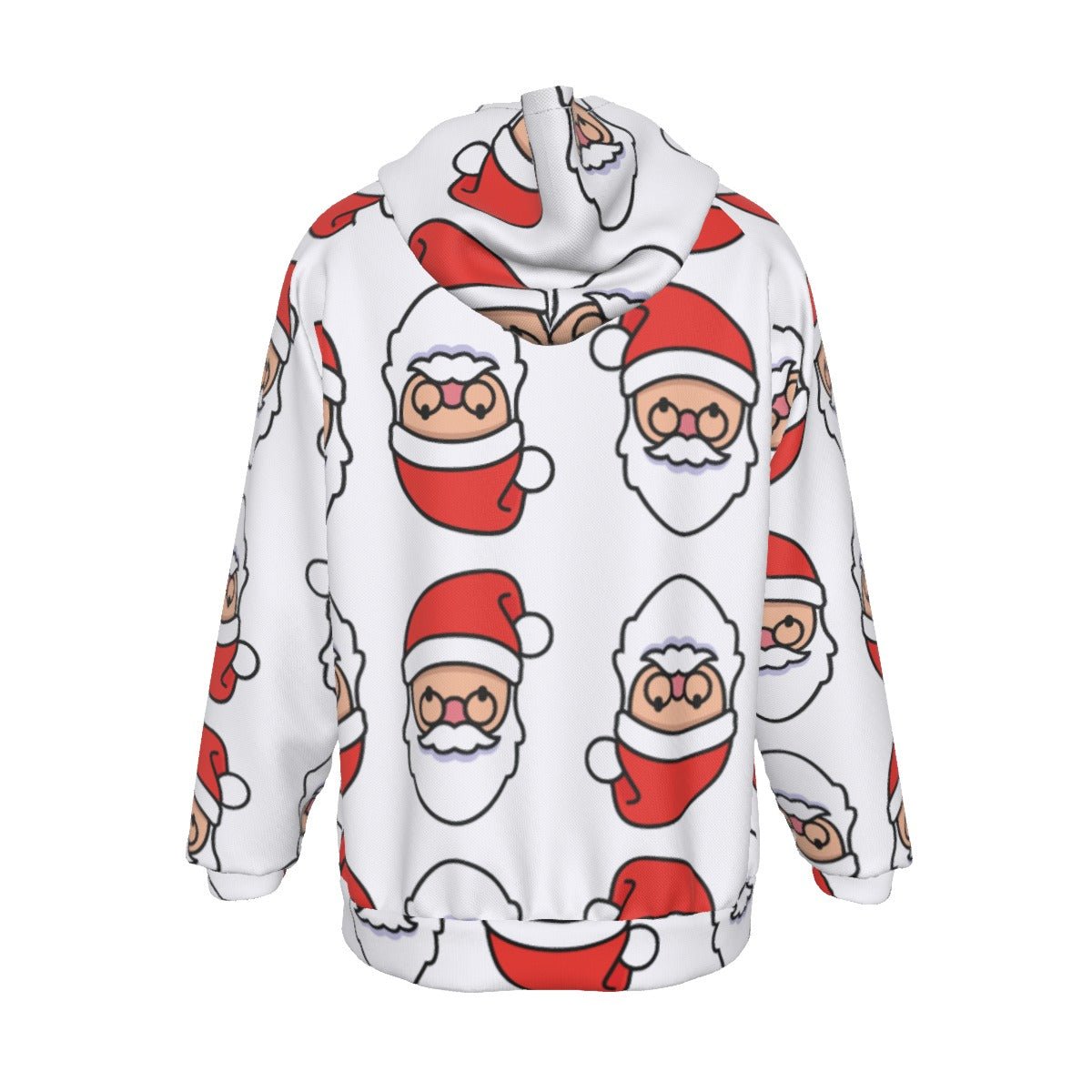 Men's Fleece Christmas Hoodie - Mirrored Santa - Festive Style