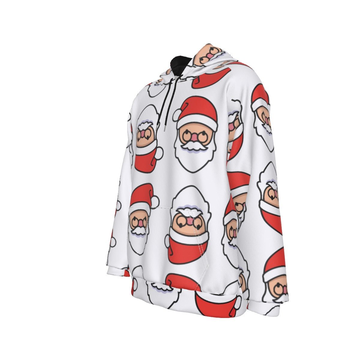 Men's Fleece Christmas Hoodie - Mirrored Santa - Festive Style