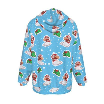 Men's Fleece Christmas Hoodie - Santa Cloud - Festive Style