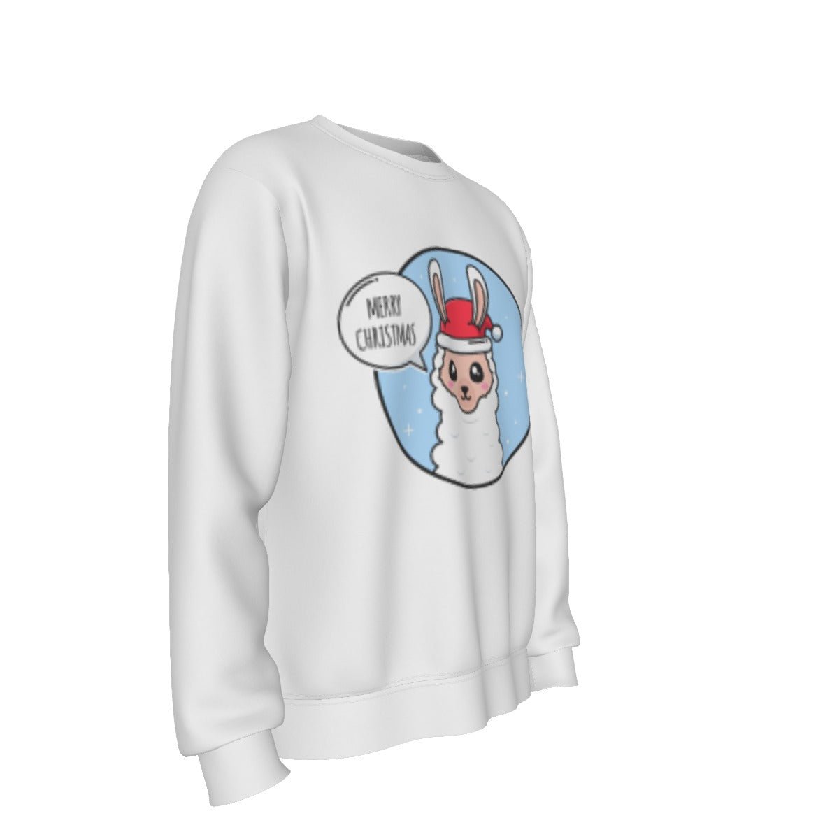 Men's Fleece Christmas Sweatshirt- Merry Llama - Festive Style