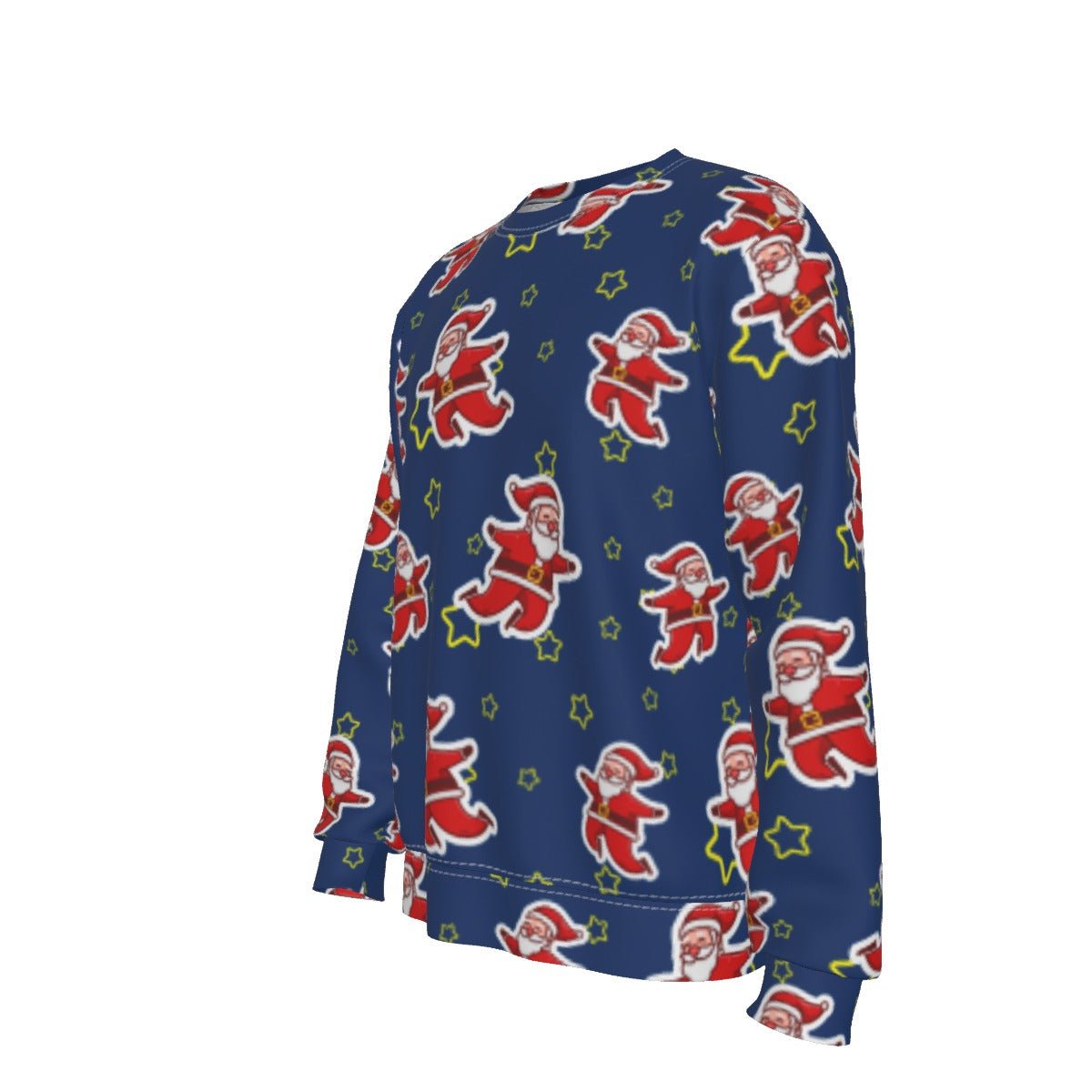 Men's Fleece Christmas Sweatshirt- Santa Night Time - Festive Style