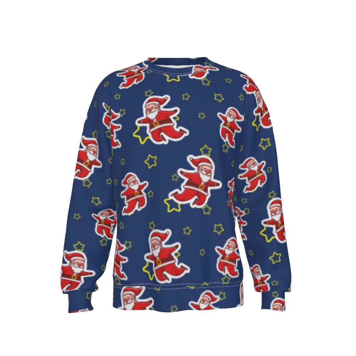 Men's Fleece Christmas Sweatshirt- Santa Night Time - Festive Style