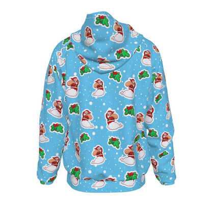 Men's Fleece Zip Christmas Hoodie - Santa Cloud - Festive Style