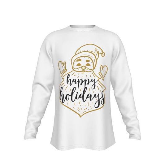 Men's Long Sleeve Christmas T-Shirt - Happy Holidays - Festive Style