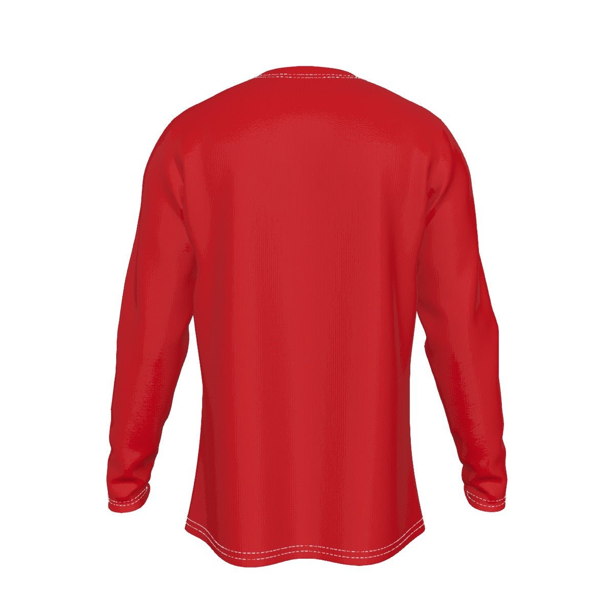 Men's Long Sleeve Christmas T-Shirt - Merry Christmas - Red - Festive Style