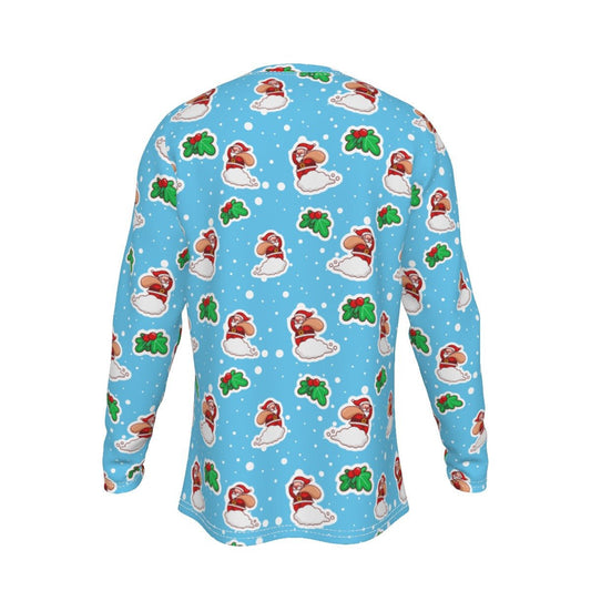 Men's Long Sleeve Christmas T-Shirt - Santa Cloud - Festive Style