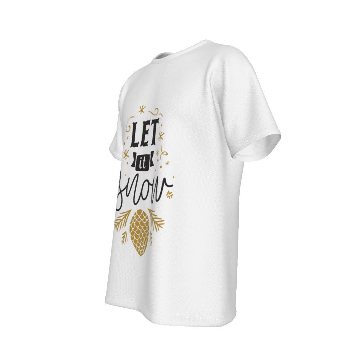 Mens Short Sleeve Christmas Tee - Let It Snow - Festive Style