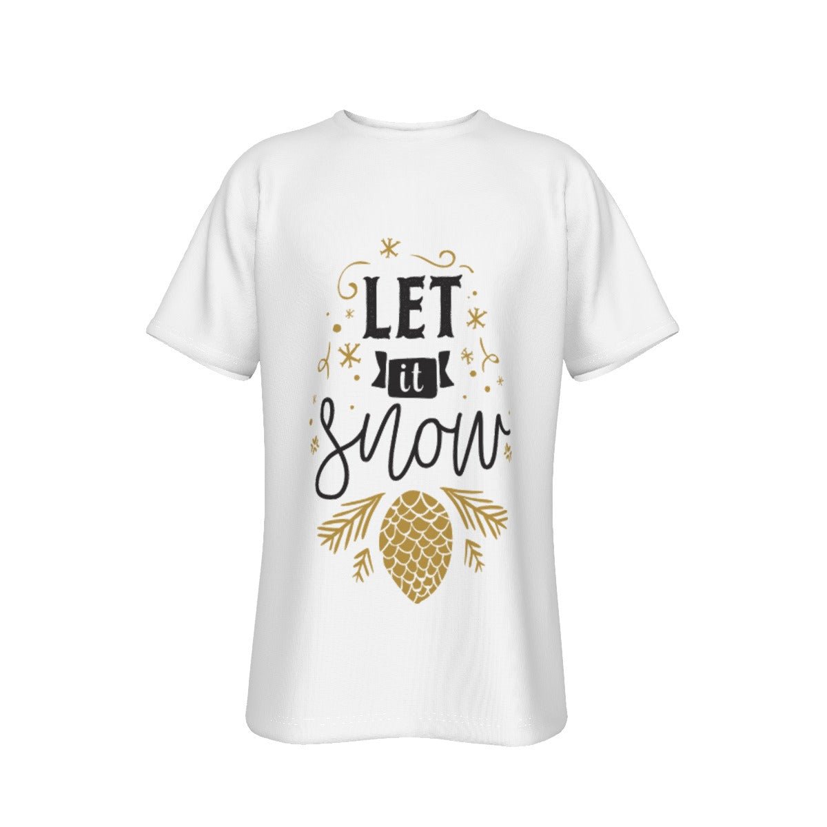 Mens Short Sleeve Christmas Tee - Let It Snow - Festive Style