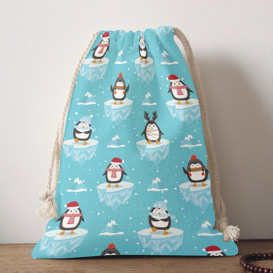 Santa Sack - Icy Penguins - Festive Style