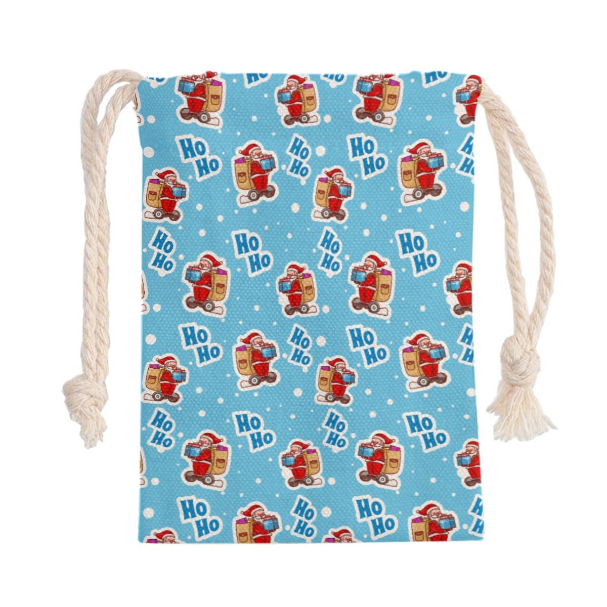 Santa Sack - Light Blue "Ho-Ho!" - Festive Style