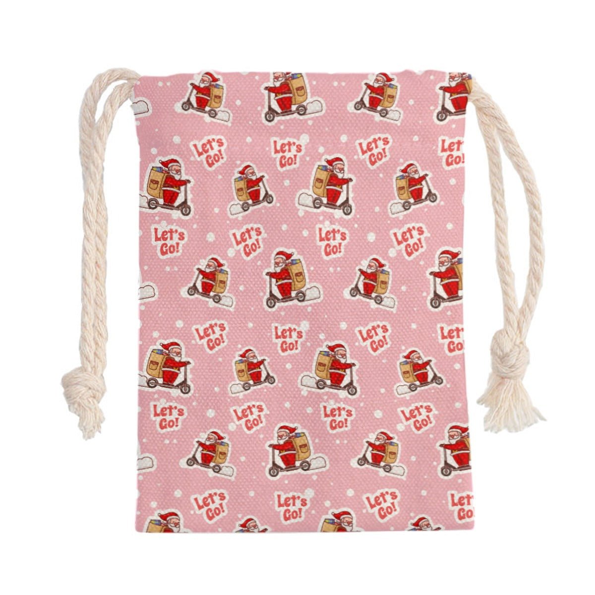 Santa Sack - Pink "Let's Go!" - Festive Style