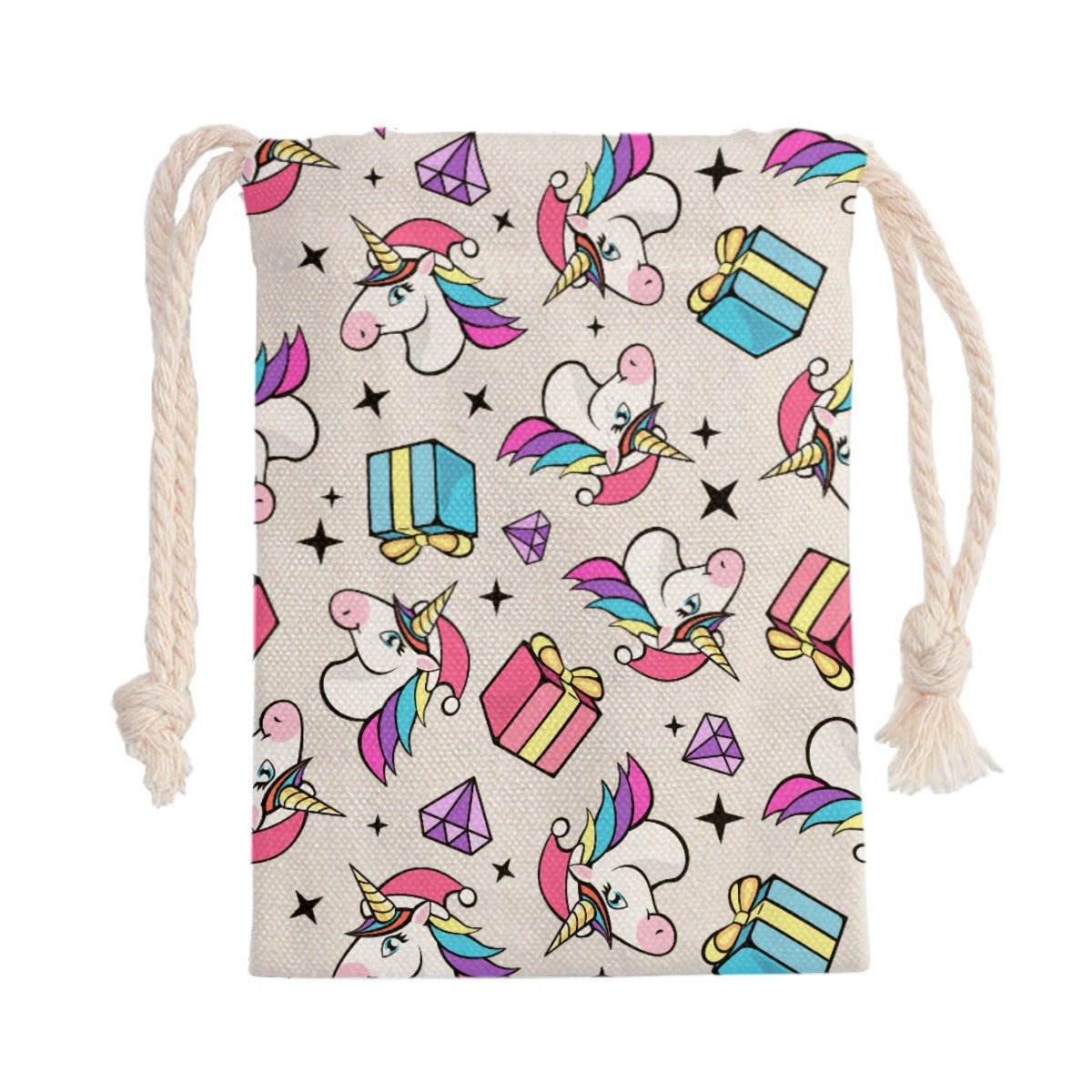 Santa Sack - Unicorn Pattern - Festive Style