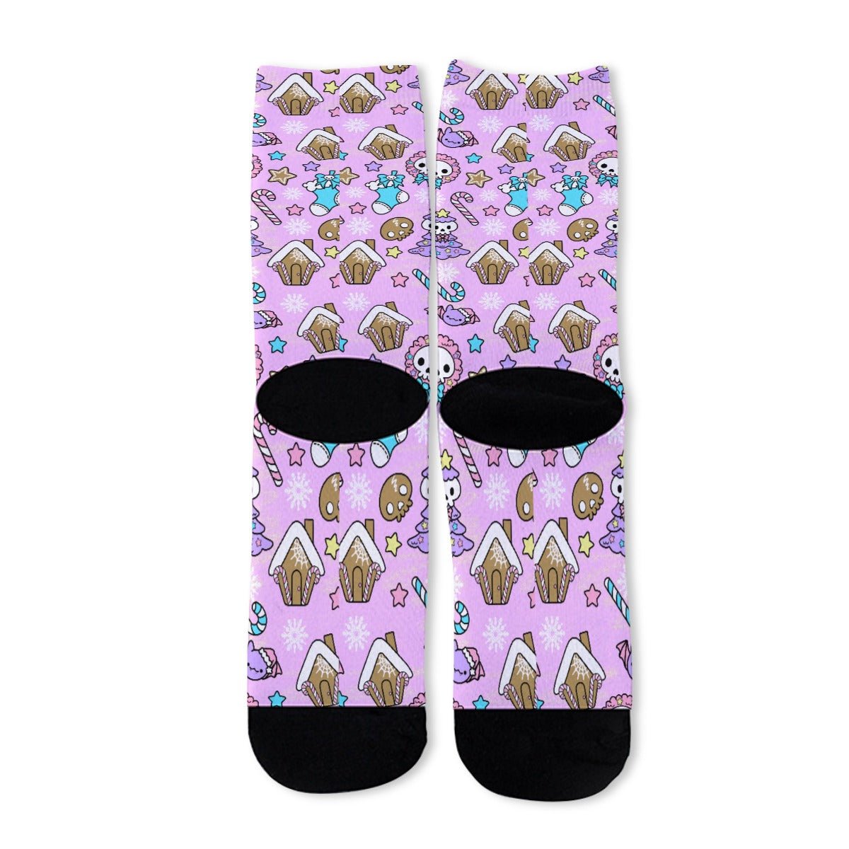 Unisex Long Socks - Creepy Kawaii - Pink - Festive Style