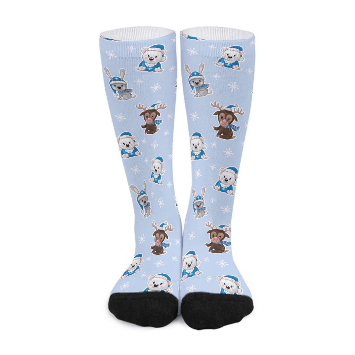 Unisex Long Socks - Polar Blue - Festive Style