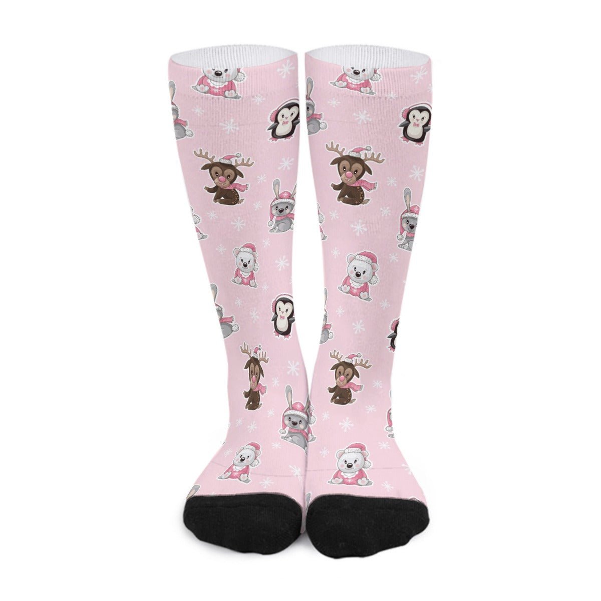 Unisex Long Socks - Polar Pink - Festive Style