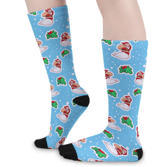 Unisex Long Socks - Santa Cloud - Festive Style