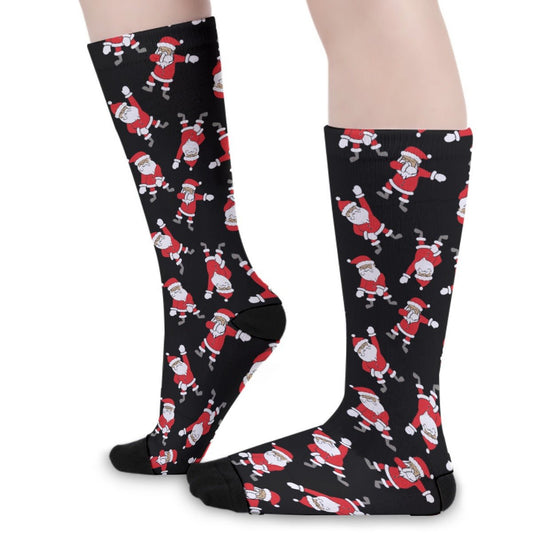 Unisex Long Socks - Santa Dabs - Festive Style